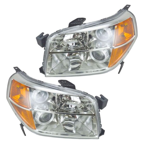 Headlights Headlamps Left & Right Pair Set for 06-08 Honda Pilot
