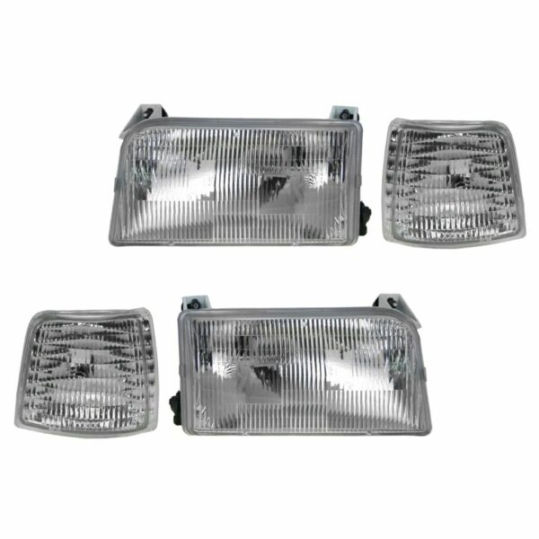Headlight & Corner Light Lamp Kit Set of 4 for Ford Bronco F150 F250 F350
