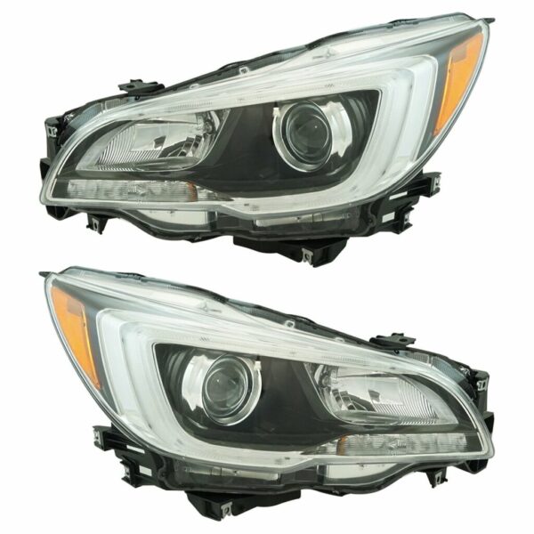 Halogen Headlight Headlamp LH RH Kit Pair Set of 2 for Subaru Outback Legacy