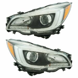 Halogen Headlight Headlamp LH RH Kit Pair Set of 2 for Subaru Outback Legacy