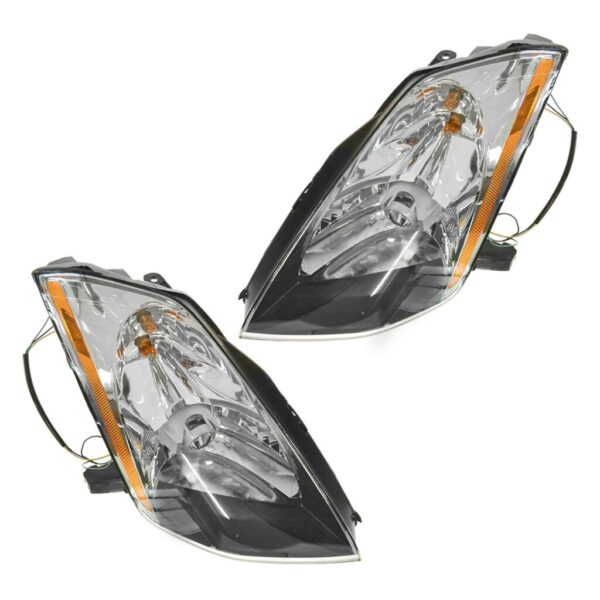 HID Xenon Headlights Headlamps Left & Right Lamp Pair Set for 03-05 Nissan 350Z