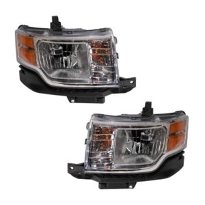 Headlight Set Fits 2009-2012 Ford Flex
