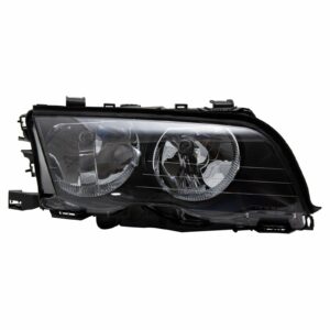 Headlight Halogen RH Right Passenger Side Compatible with 1999-2000 BMW 323i / 2001 325i / 1999-2000 328i / 2001 330i