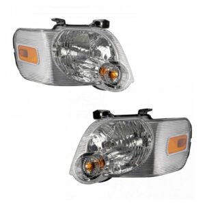 Headlight Lamp Assembly Pair LH & RH Sides Direct Fit for 06-10 Ford Explorer