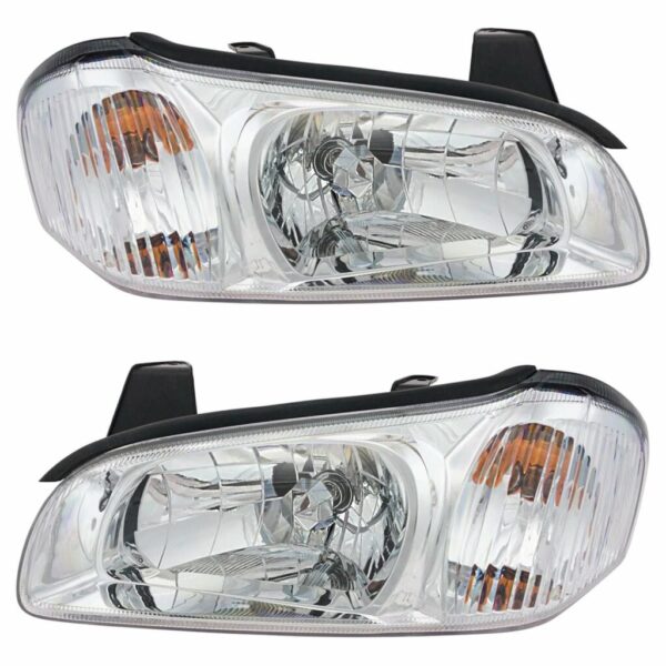 Headlights Headlamps Left LH & Right RH Pair Set for 00-01 Nissan Maxima
