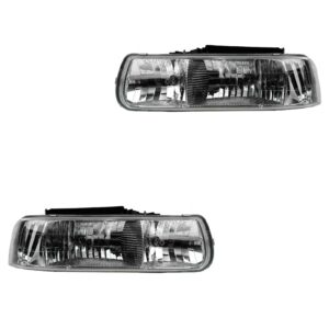 Diamond Performance Headlight Headlamp Pair Set Compatible with Silverado Suburban Tahoe