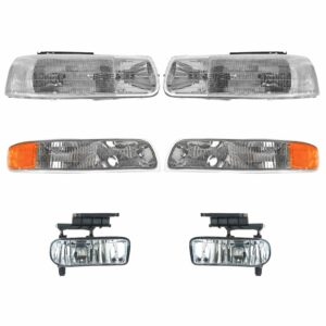 Headlight Parking Lamp Fog Light Kit Set of 6 for Chevy GMC Pickup SUV