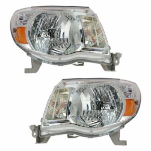 Headlights Headlamps Left & Right Pair Set for 05-11 Toyota Tacoma Pickup Truck