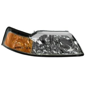 Headlight Headlamp w/ Chrome Bezel Passenger Side Right RH for 99-04 Mustang