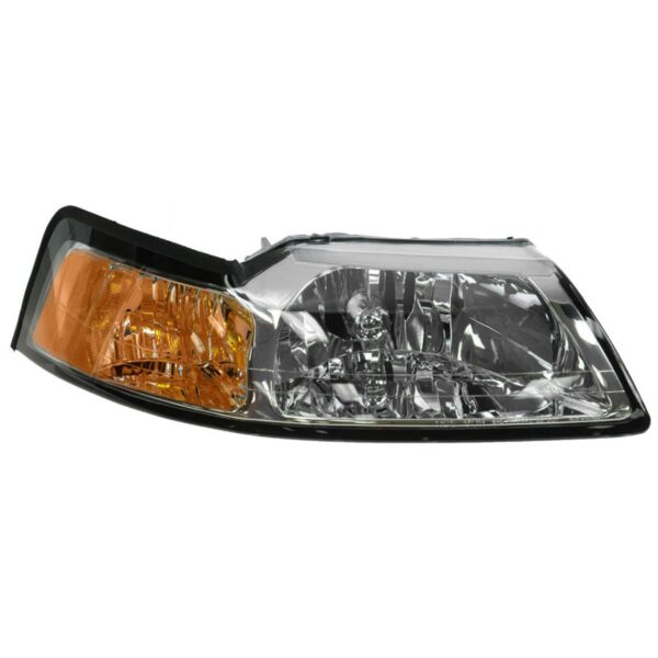 Headlight Headlamp w/ Chrome Bezel Passenger Side Right RH for 99-04 Mustang