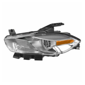 Headlight Headlamp Chrome Halogen Left Driver Side LH for 13-14 Dodge Dart