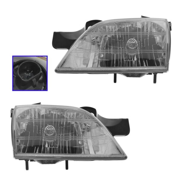 Headlights Headlamps Left & Right Pair Set for Chevy Venture Montana Silhouette