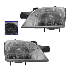 Headlights Headlamps Left & Right Pair Set for Chevy Venture Montana Silhouette