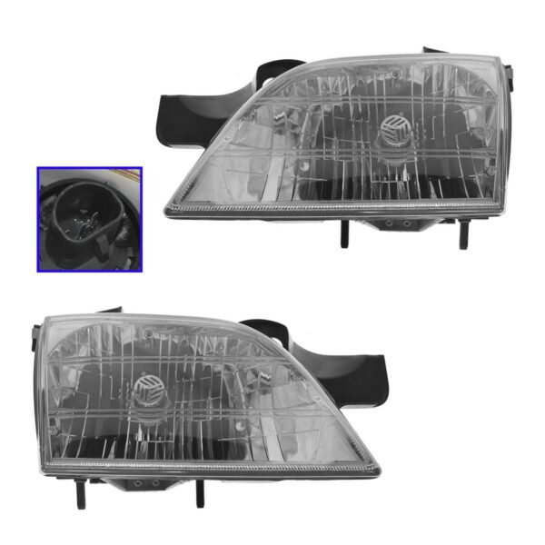 Headlights Headlamps Left & Right Pair Set for Chevy Venture Montana Silhouette