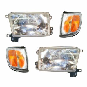 Headlight Lamp Parking Corner Light Kit Set of 4 Compatible with 97-98 Toyota 4Runner