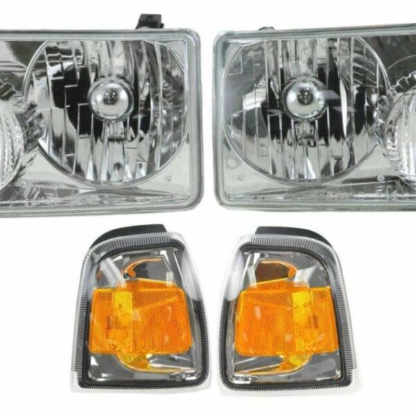 Headlight and Corner Parking Light Lamp Set Kit for 06-11 Ranger Pickup Truck