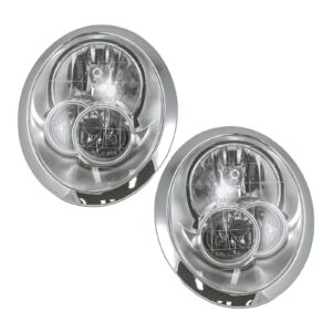 Headlights Headlamps Set Pair LH Left & RH Right for 05-08 Mini Cooper