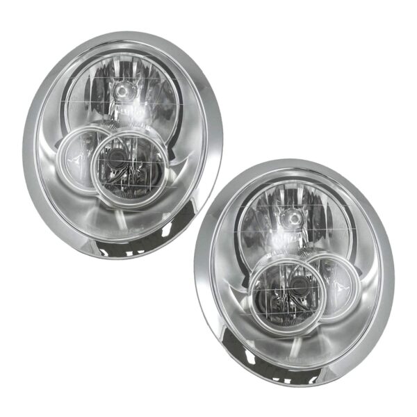 Headlights Headlamps Set Pair LH Left & RH Right for 05-08 Mini Cooper