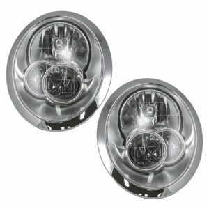 Headlights Headlamps Set Pair LH Left & RH Right for 05-08 Mini Cooper