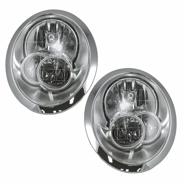 Headlights Headlamps Set Pair LH Left & RH Right for 05-08 Mini Cooper