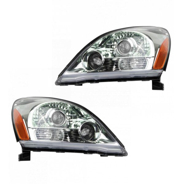 2pc Headlight Lamp Assembly Set LH & RH Sides Direct Fit for 03-09 Lexus GX470
