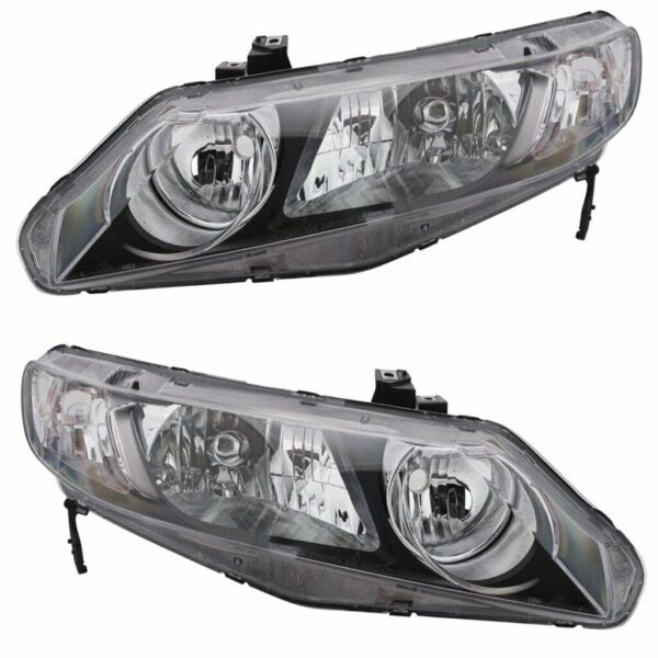 Front Headlight Headlamp Light Lamp Pair Set for Honda Civic