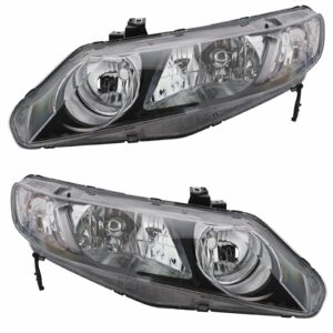 Front Headlight Headlamp Light Lamp Pair Set for Honda Civic