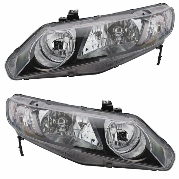 Front Headlight Headlamp Light Lamp Pair Set for Honda Civic