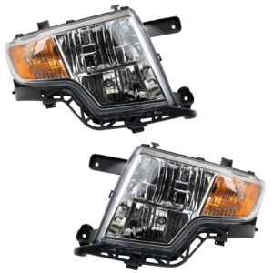 Headlight Set Compatible with 2007-2010 Ford Edge