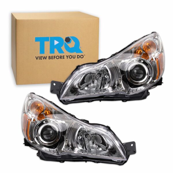 TRQ Headlight Set Fits 2010-2012 Subaru Legacy Outback