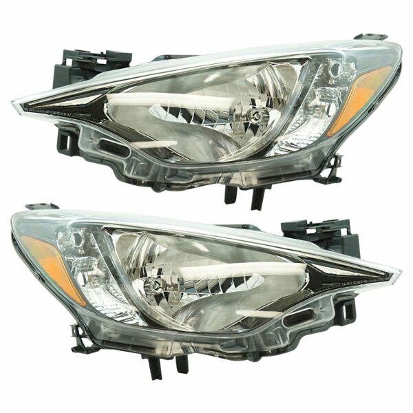 Halogen Headlight Headlamp LH RH Kit Pair Set of 2 for 16 Scion iA