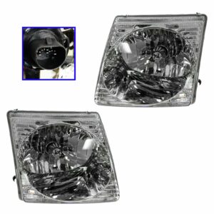 Headlights Headlamps Pair Set for Ford Explorer Sport Trac Sport