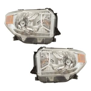 Halogen Headlight Headlamp LH RH Kit Pair Set for Toyota Tundra Pickup Truck New