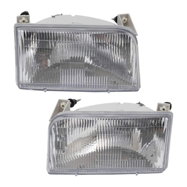 Headlight Set Compatible with 1992-1996 Ford Bronco 1992-1997 F-150