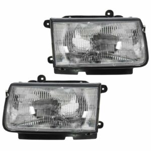 Headlights Headlamps Pair Set for 98-99 Isuzu Honda Amigo Rodeo Passport