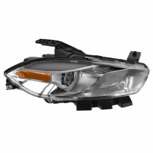 Headlight Headlamp Chrome Halogen RH Right Passenger Side for 13-14 Dodge Dart