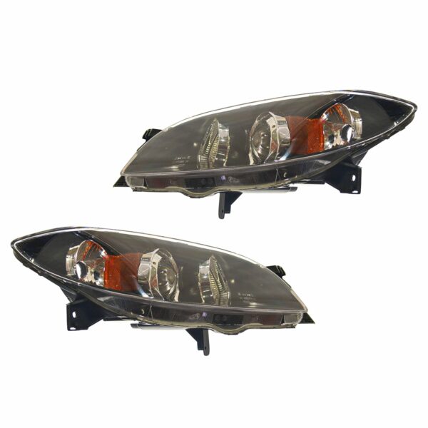 Headlights Headlamps Left & Right Pair Set for 04-06 Mazda 3 Mazda3 Sedan 4 Door