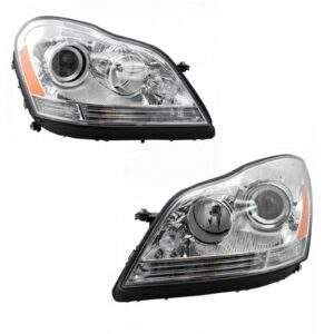 DEPO 2 Piece Halogen Headlight Lamp Assembly Set LH & RH Sides for Mercedes Benz GL320 GL350 GL450 GL550