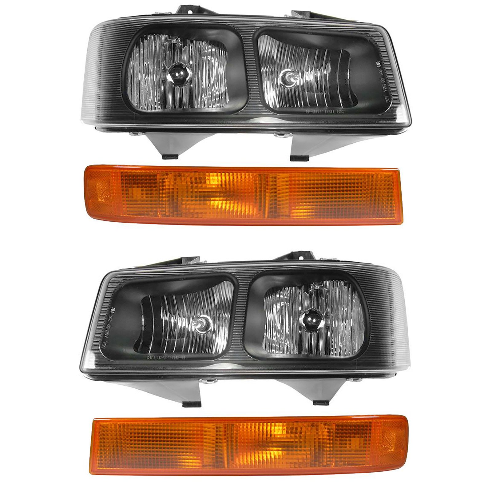 Headlight Parking Light Lamp Front Kit LH RH Set for Express Savana Van