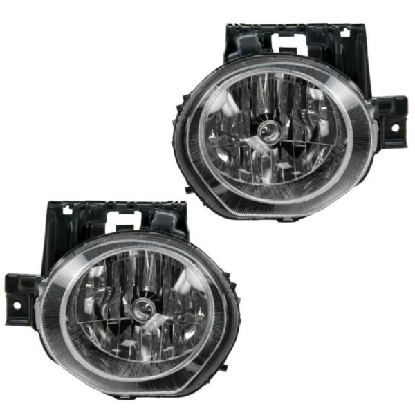 Headlight Headlamp Light Lamp Pair Set of 2 Kit for 11-13 Nissan Juke