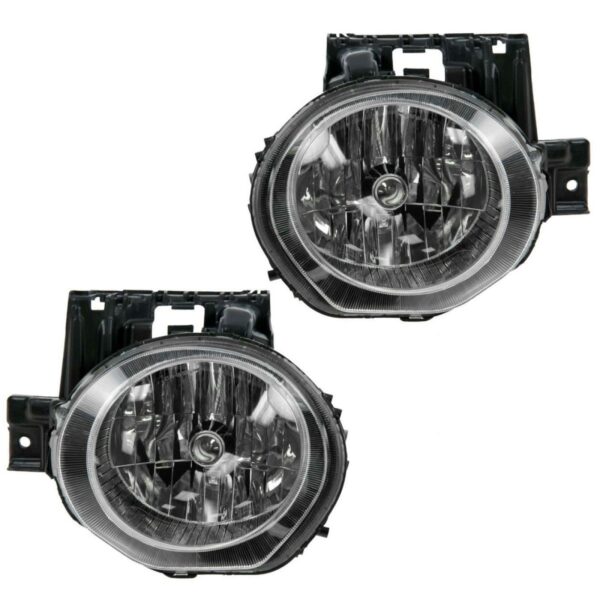Headlight Headlamp Light Lamp Pair Set of 2 Kit for 11-13 Nissan Juke