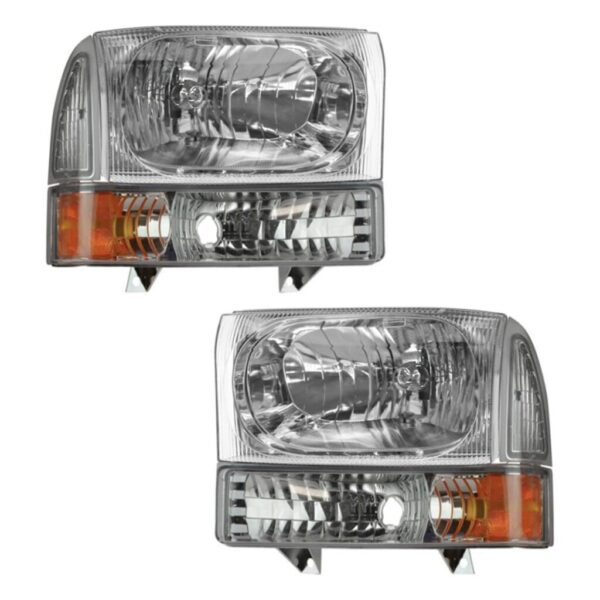 Performance Clear Headlight & Parking Light Kit Set 4pc for Super Duty Pickup