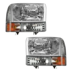 Performance Clear Headlight & Parking Light Kit Set 4pc for Super Duty Pickup