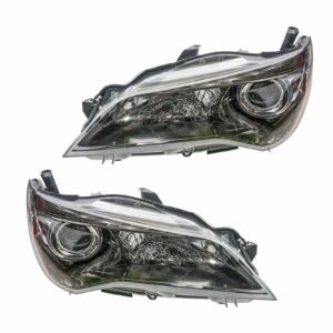 Halogen Headlight Lamp Black Bezel LH RH Kit Pair Set of 2 for Camry LR XLE