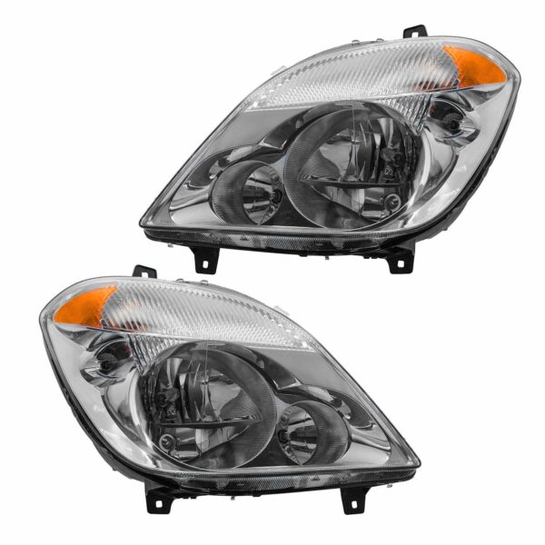Headlight Headlamp Halogen LH & RH Pair Set for 10-13 Mercedes Benz Sprinter Van