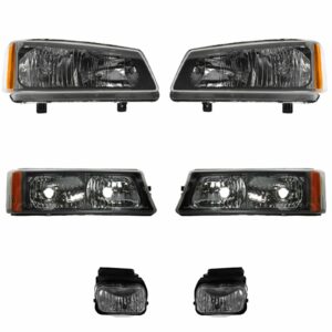 Headlight Parking Fog Driving Light Lamp LH RH Set of 6 for Chevy Silverado