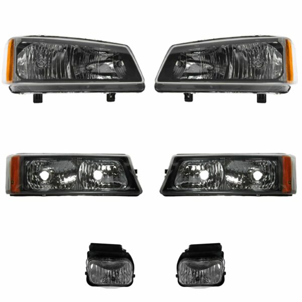 Headlight Parking Fog Driving Light Lamp LH RH Set of 6 for Chevy Silverado