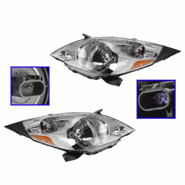 Headlight Headlamp Driver Passenger Pair Set of 2 for 13-14 Chevy Spark
