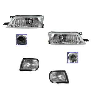 Headlight Headlamp Corner Light Lamp Kit Set for 97-99 Nissan Maxima