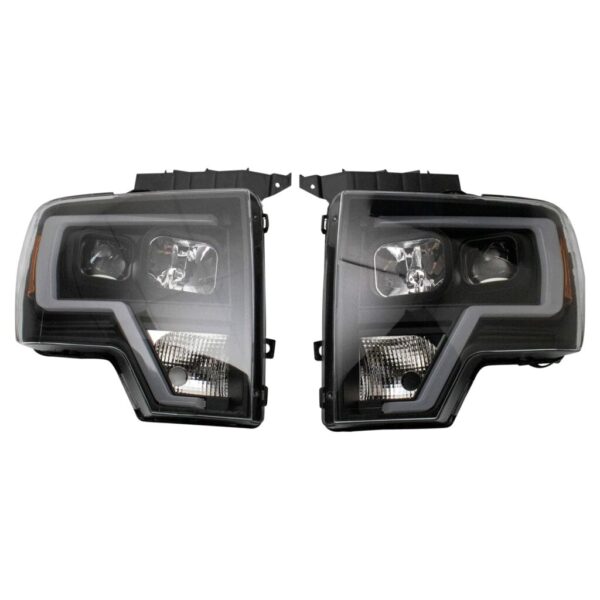 TRQ Performance Headlight Set Compatible with 2009-2014 Ford F-150